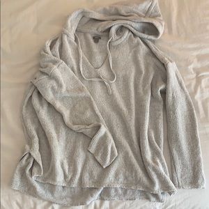 AERIE grey knit pullover sweater